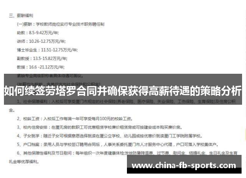 如何续签劳塔罗合同并确保获得高薪待遇的策略分析 如何续签劳塔罗合同并确保获得高薪待遇的策略分析